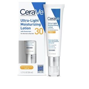 CeraVe Ultra-Light Moisturizing Lotion SPF 30 Hyaluronic Acid & Ceramides 1.7 oz
